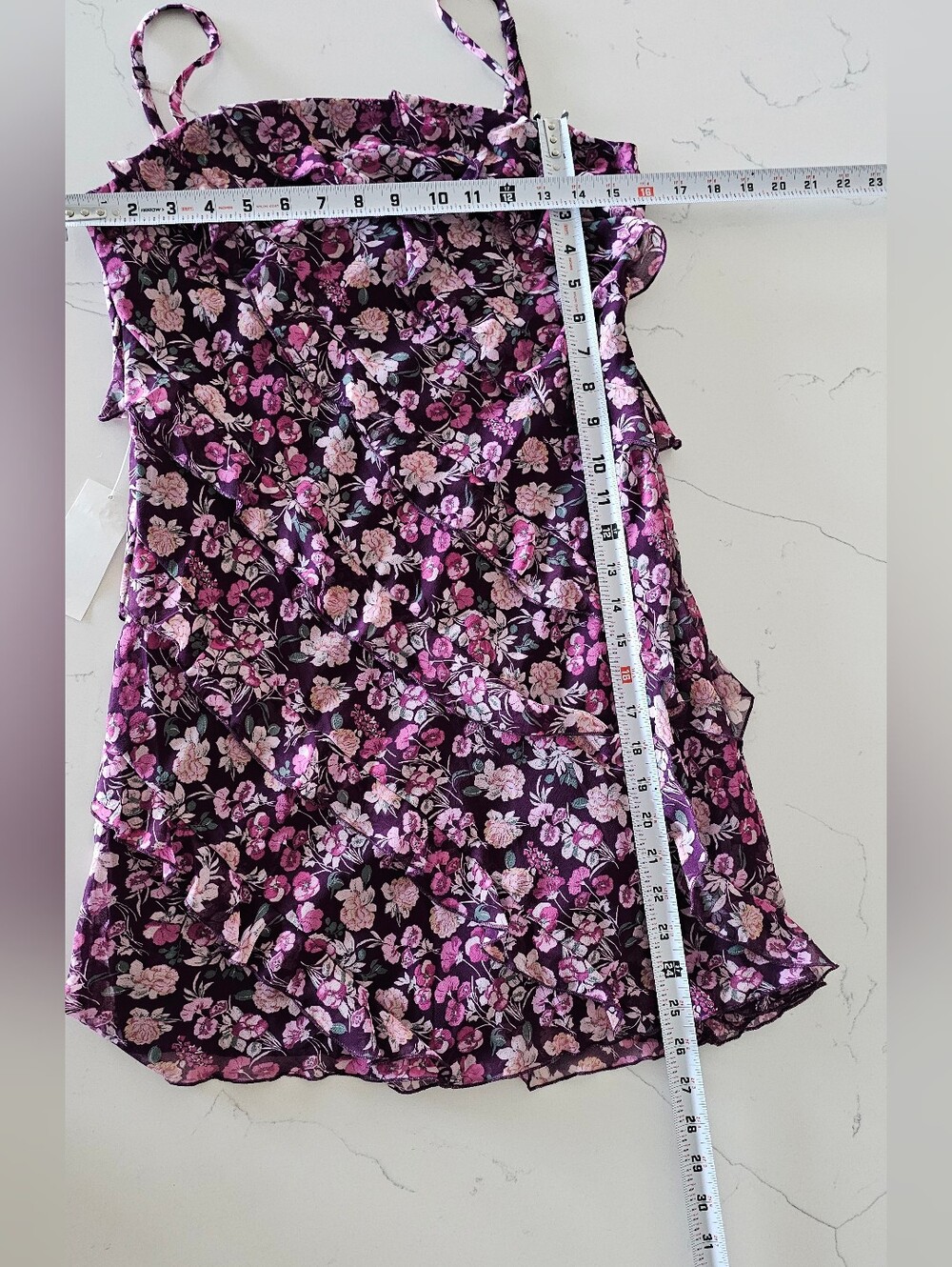 B Darlin Women's Black Pink Floral Mini Ruffle Layered Dress Size 7 & 13 NWT - Picture 8 of 11